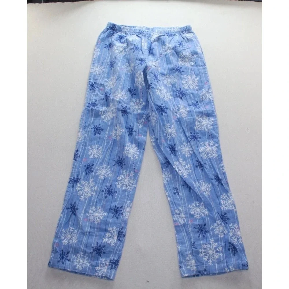 Joe Boxer Winter Pajama Pants Mens Medium Blue All-over Snowflake Print M